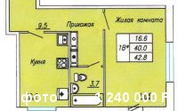 1-комнатная квартира Советская 5, этаж 3 из 16